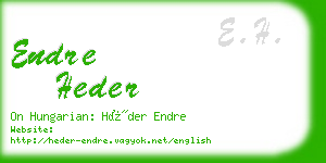 endre heder business card